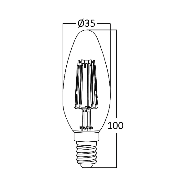 BRY-ADVANCE-4W-E14-C35-AMB-2200K-LED BULB