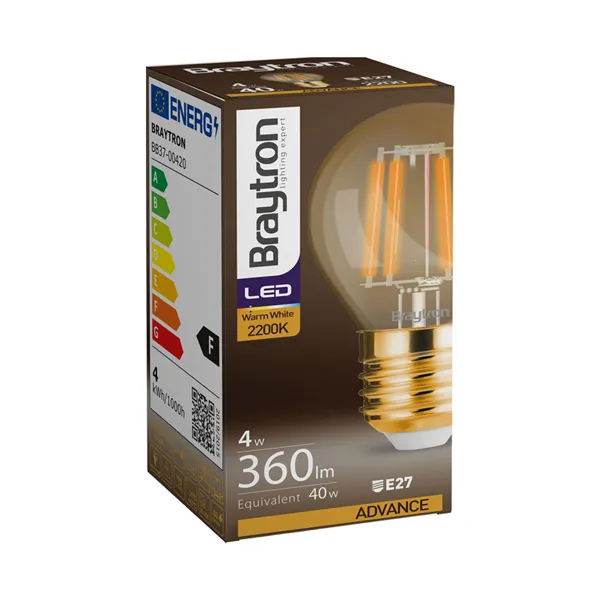 BRY-ADVANCE-4W-E27-G45-AMB-2200K-LED BULB