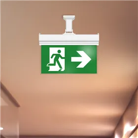 BRY-EXIT-LED-2W-HNG-IP20-WHT-EMERGENCY EXIT