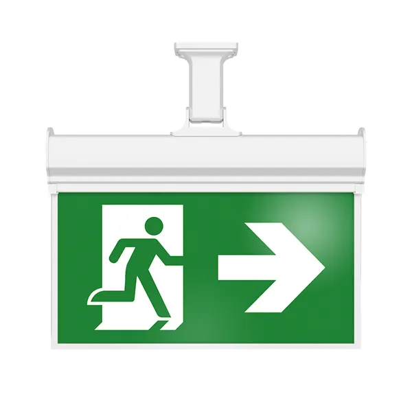 BRY-EXIT-LED-2W-HNG-IP20-WHT-EMERGENCY EXIT