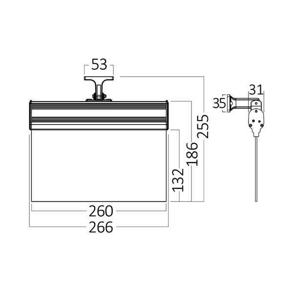 BRY-EXIT-LED-2W-HNG-IP20-WHT-EMERGENCY EXIT