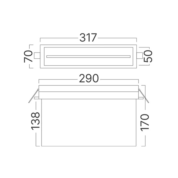 BRY-EXIT-LED-2W-RCS-IP20-WHT-EMERGENCY EXIT