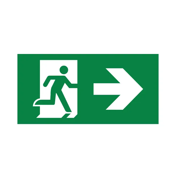 BRY-EXIT-LED-2W-RCS-IP20-WHT-EMERGENCY EXIT