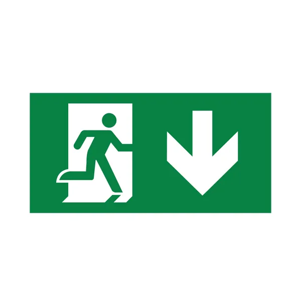 BRY-EXIT-LED-2W-RCS-IP20-WHT-EMERGENCY EXIT