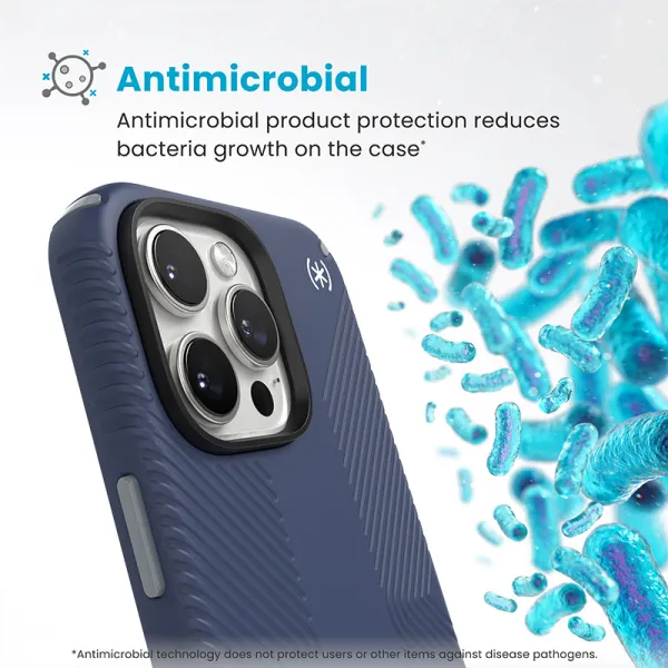 Speck Presidio2 Grip - iPhone 16 Pro Max Case (Coastal Blue / Dust Gray / White)