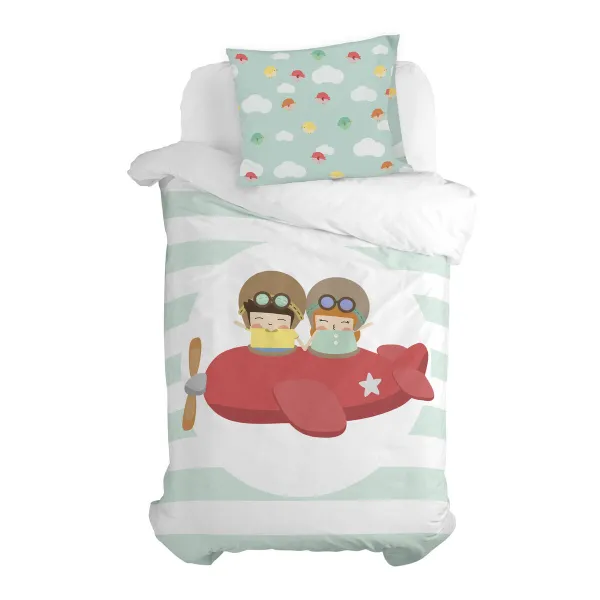 Pillowcase HappyFriday Happynois Learning to fly Multicolour 60 x 70 cm