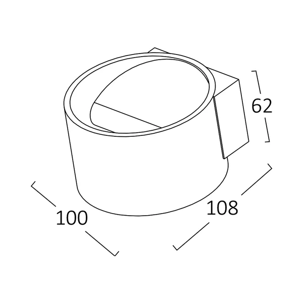 BRY-AVVA-WL01-8W-RND-BLC-3000K-WALL LIGHT