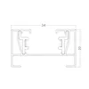 BRY-2M-2WRS-BLC-TRACK RAIL