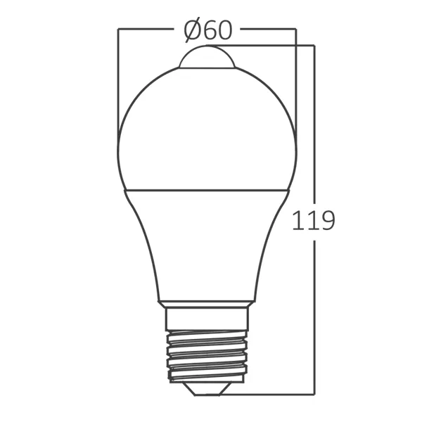 BRY-ADVANCE-9W-MO.SENS.-E27-A60-6500K-LED BULB