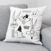 Spilvendrāna Looney Tunes Looney B&w B Balts Daudzkrāsains 45 x 45 cm