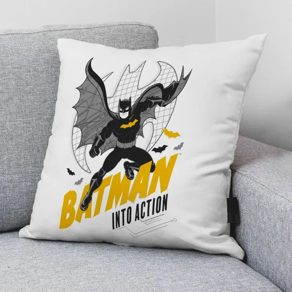 Pagalvėlės užvalkalas Batman Batman Comix 1B Balta Spalvotas 45 x 45 cm