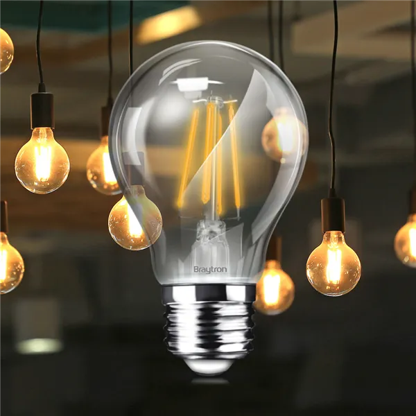 BRY-ADVANCE-8W-E27-A60-CLR-DIM-3000K-BULB