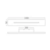 BRY-LEVA-WL1000-30W-RCT-BLC-3000K-WALL LIGHT