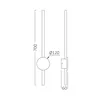 BRY-TINY-WL700-16W-GLD-3000K-WALL LIGHT