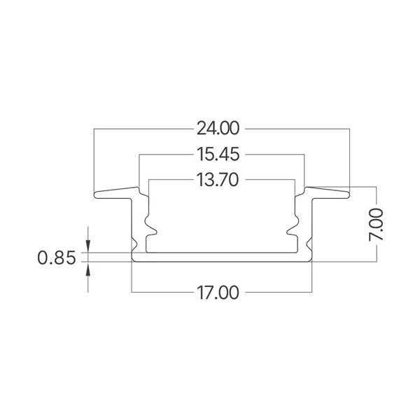 BRY-RC1707-2MT-BLC-ALUMINIUM PROFILE