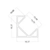 BRY-CR1818-2MT-SLV-ALUMINIUM PROFILE