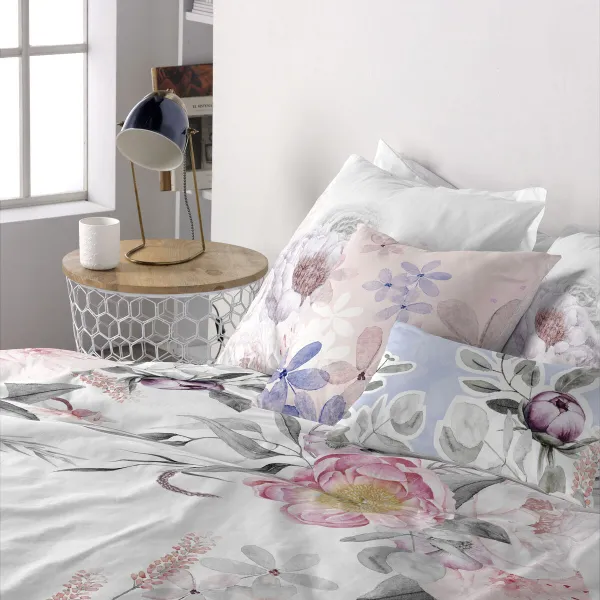 Чехол для подушки HappyFriday Delicate bouquet Разноцветный 60 x 60 cm