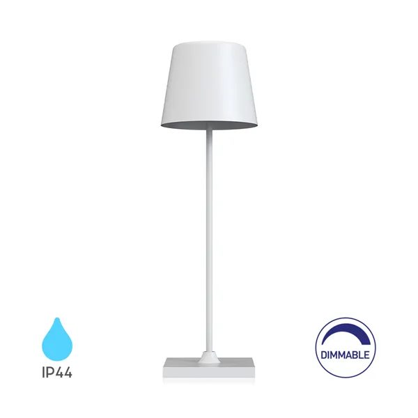 BRY-TOWER-1-WHT-3000K-RCH-TABLE LAMP