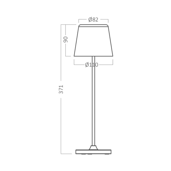 BRY-TOWER-1-BLC-3000K-RCH-TABLE LAMP