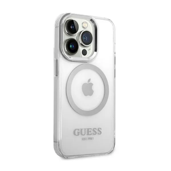 Guess Metal Outline MagSafe - Case for iPhone 14 Pro (Clear)