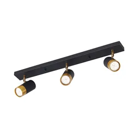 BRY-G002C-3H-3xGU10-GLD-BLC-CEILING LIGHT