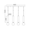 BRY-G005S-4H-4xE27-BLC-PENDANT LIGHT