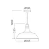 BRY-P003R-1H-1xE27-BLC-PENDANT LIGHT