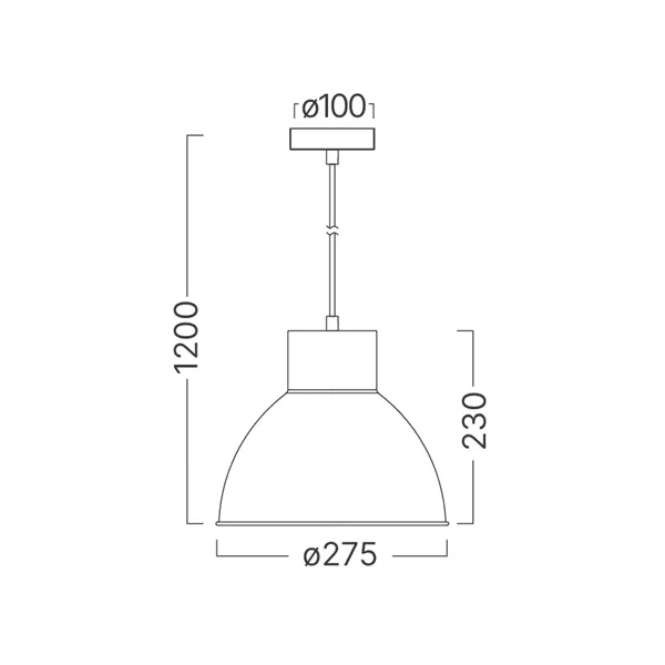 BRY-P008R-1H-1xE27-BLC-PENDANT LIGHT