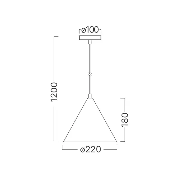 BRY-P010R-1H-1xE27-BLC-PENDANT LIGHT