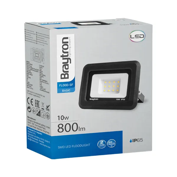 BRY-FLOOD-SF-10W-BLC-6500K-IP65-LED FLOODLIGHT