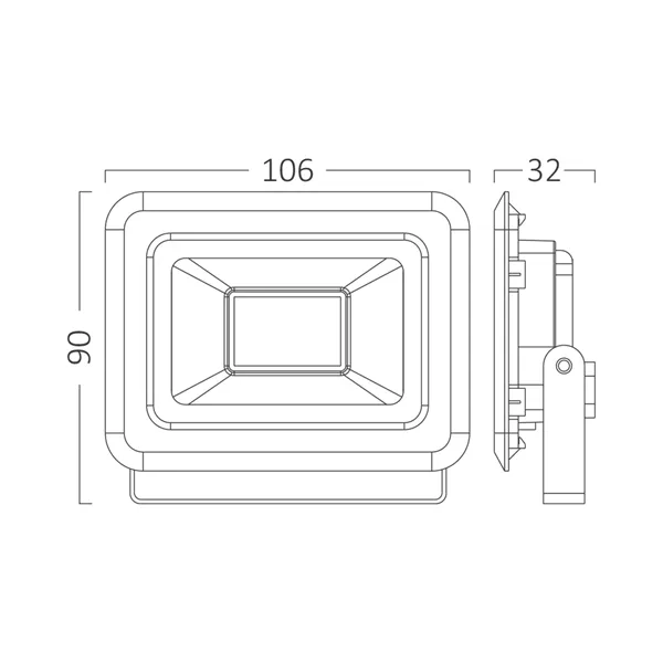 BRY-FLOOD-SF-10W-BLC-6500K-IP65-LED FLOODLIGHT
