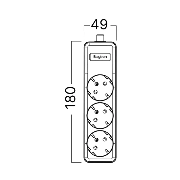 BRY-XLINE-3WAY-EU-W/O CABLE-EXT.SOCKET