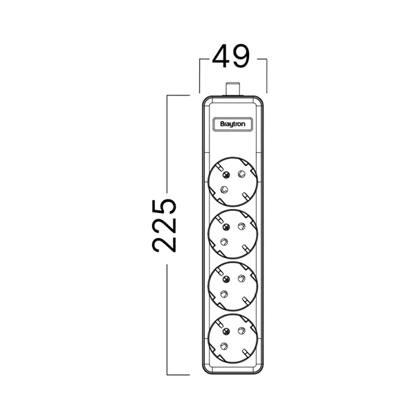 BRY-XLINE-4WAY-EU-W/O CABLE-EXT.SOCKET