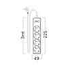 BRY-XLINE-4WAY-EU-3x1,5mm2-3M-EXT.SOCKET
