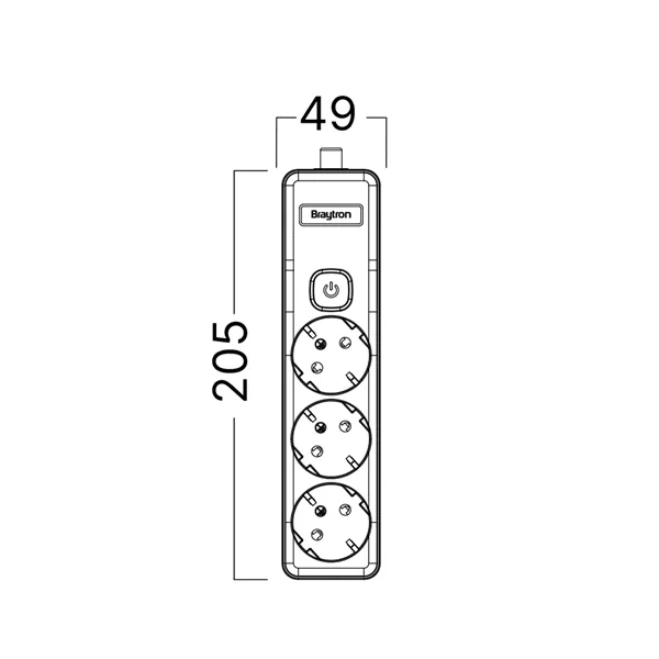 BRY-XLINE-3WAY-EU-SWC-W/O CABLE-EXT.SOCKET