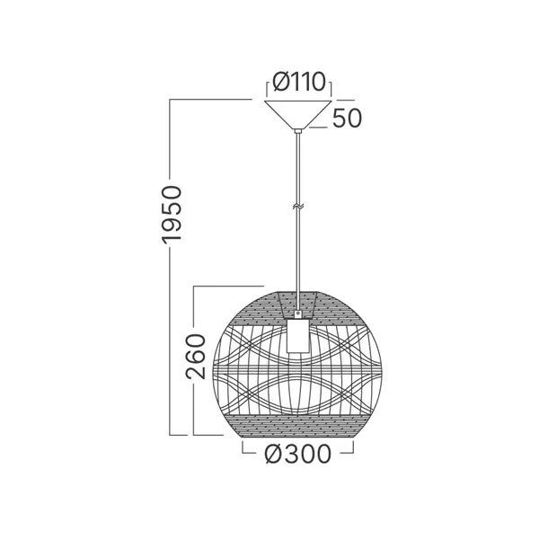 BRY-D003R-1H-1xE27-RTN-PENDANT LIGHT