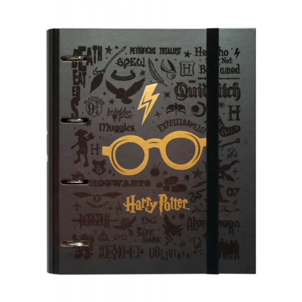 Harry Potter - A4 binder (4 rings, elastic)