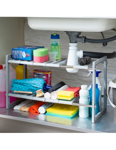 Extendable Under-Sink Shelf Unit Shibblek InnovaGoods 2 Shelves