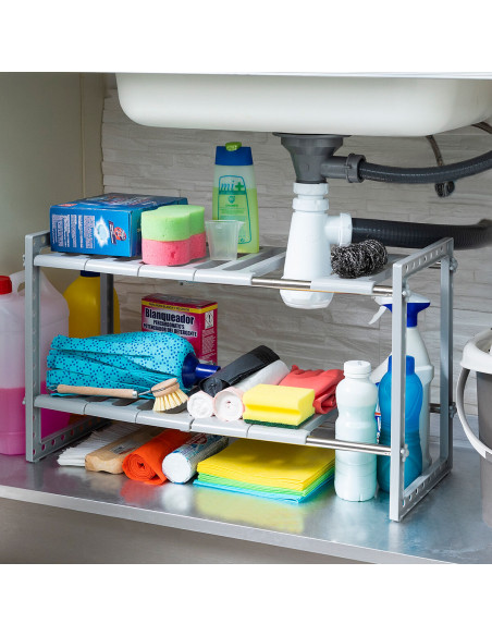 Extendable Under-Sink Shelf Unit Shibblek InnovaGoods 2 Shelves