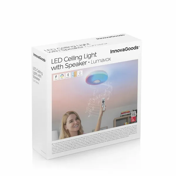 LED Ceiling Light with Speaker Lumavox InnovaGoods