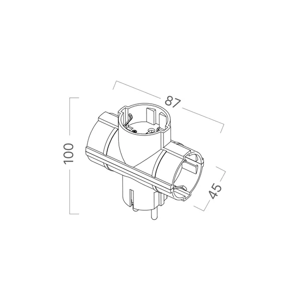BRY-XLINE-HR3-3WAY-W/CP-EU-SOCKET