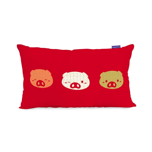Cushion cover HappyFriday Mr Fox Piggys Multicolour 50 x 30 cm