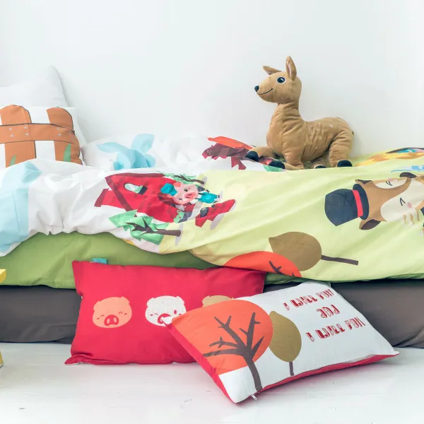 Чехол для подушки HappyFriday Mr Fox Piggys Разноцветный 50 x 30 cm