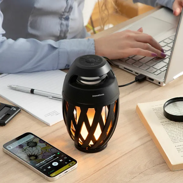 Wireless Speaker with Flame Effect LED Spekkle InnovaGoods