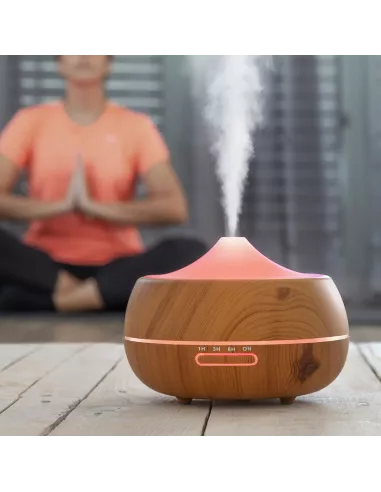 Aroma Diffuser Humidifier with Multicolour LED Wooden-Effect InnovaGoods