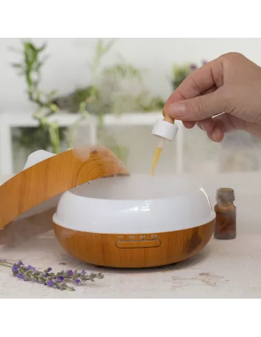 Aroma Diffuser Humidifier with Multicolour LED Wooden-Effect InnovaGoods