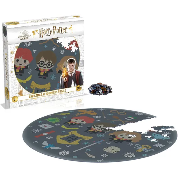 Harry Potter - 500-piece puzzle in a decorative box (Christmas at Hogwarts)