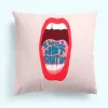 Cushion cover HappyFriday Aware Lips Multicolour 50 x 50 cm 2 Pieces