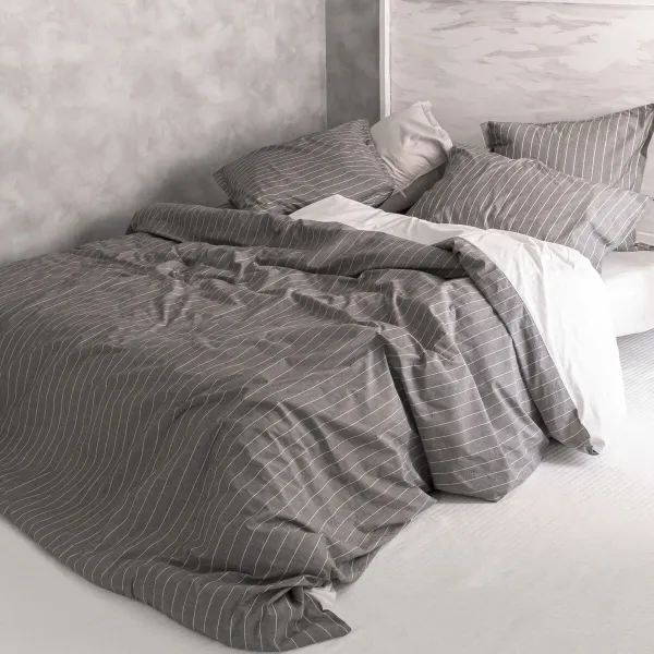 Пододеяльник HappyFriday Basic Oxford Серый 140 x 200 cm