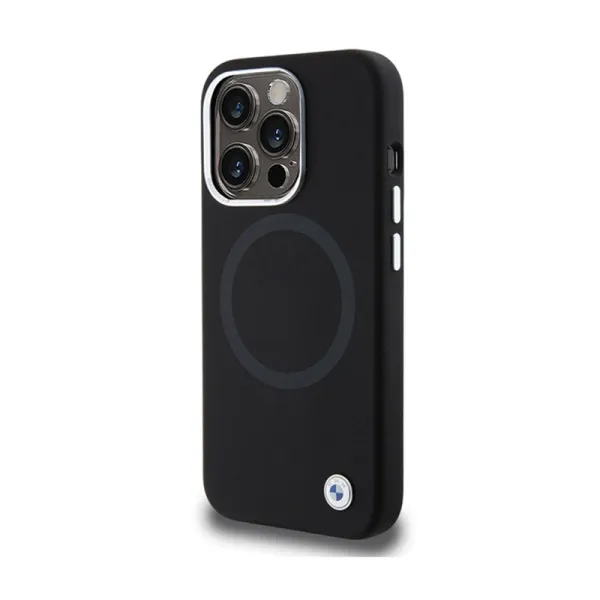 BMW Signature Liquid Silicone MagSafe - Case for iPhone 15 Pro (Black)